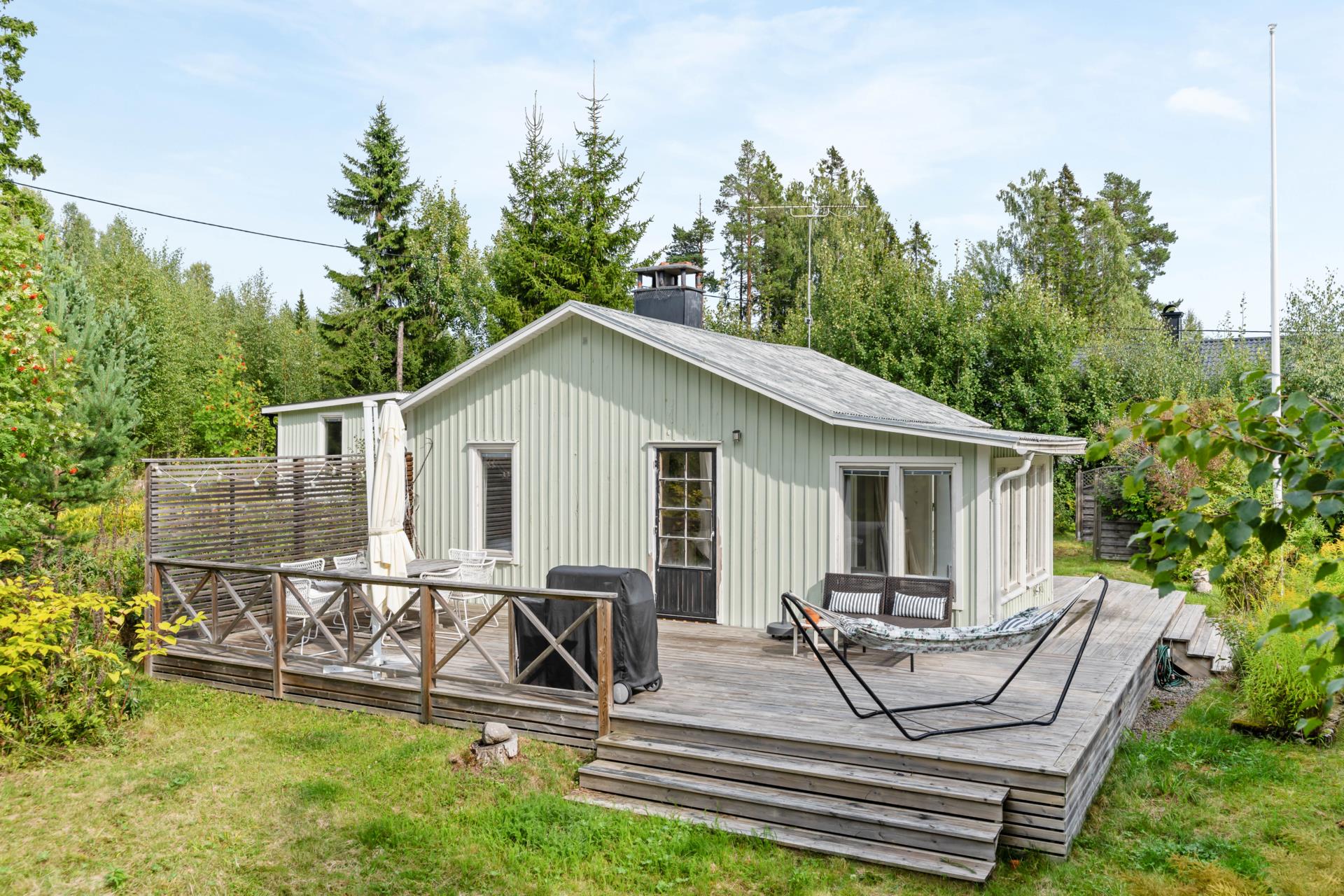 Charmigt fritidshus med lummig omgivning och närhet till sjö!